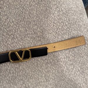 Valentino Black and Gold Women's Belt